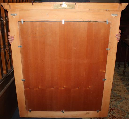 A 20th century rectangular parcel gilt wall mirror, 4ft 5.5in. x 4ft